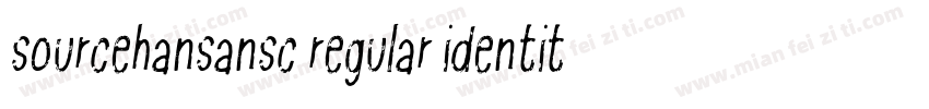 sourcehansansc regular identity h字体转换